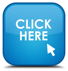 Click here cyan blue square button