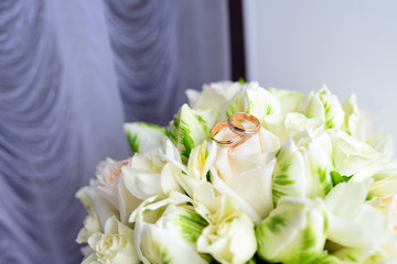 Wedding Bridal bouquet - colorful flowers,White roses