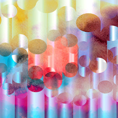 abstract watercolor geometric background - 109944509