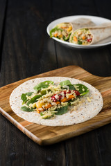 Grilled vegetables wraps