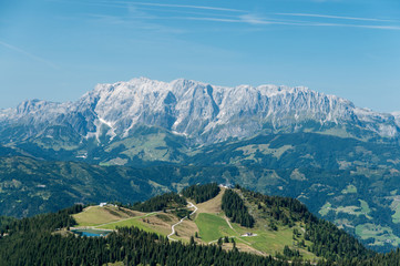 Berggipfeln bei Grosssarl