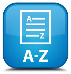 A-Z (list page icon) cyan blue square button