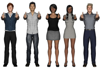 Obraz premium Business People Showing Thumbs Up