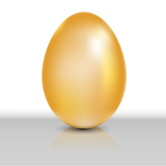 Golden egg object. Vector illustration.