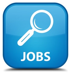Jobs cyan blue square button