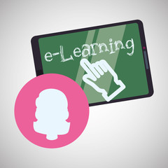 Fototapeta na wymiar E-learning design. education icon. online concept, vector illustration