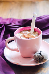 Hot chocolate with marshmallow