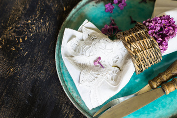 Spring time interior with lilac