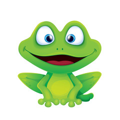 Cute Funny Frog Smiling 