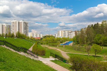 Boulevard in Zelenograd Administrative District of Moscow