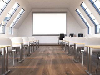 Classroom front view