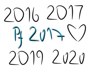 Hand drawn elements. 2016, 2019, 2020. PF 2017