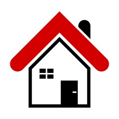 Simple house icon. Modern house design element for web, print etc. Isolated