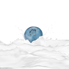Blueberry With Milk Splash