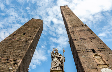 Italy: Bologna, Garisenda and Asinelli Towers © gabbiere