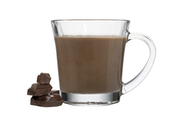 a cup of chocolate milk drink