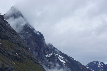 Foggy mountains in Norway