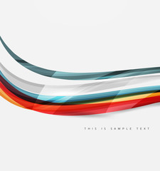 Color stripes with shiny light effects, wave line abstract background