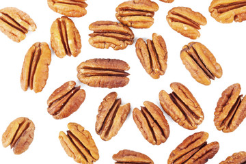 several pecan nuts