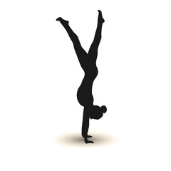 Fototapeta na wymiar Yoga Positions. Silhouettes icons set. Vector illustration