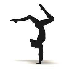 Yoga Positions. Silhouettes icons set. Vector illustration