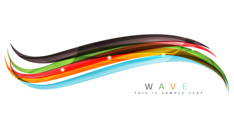 Colorful stripes wave composition, business template