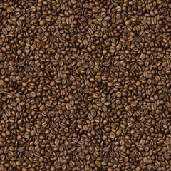 seamless texture with grains of roasted coffee