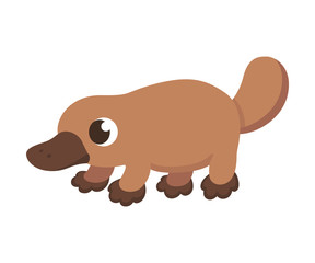 Cute cartoon platypus