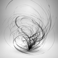 Tornado. Wired swirl structure. Vector abstract illustration.