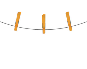 clothespins on rope vector background