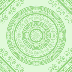 Green Circle Lace Ornament