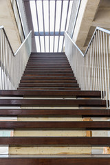 staircase with wooden steps