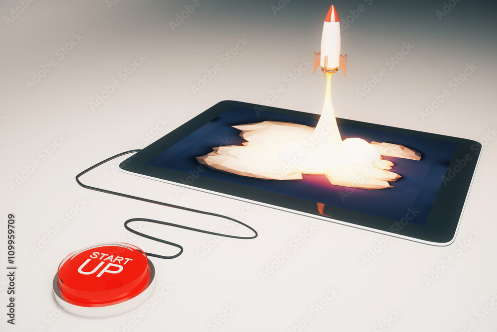 Poster start up button