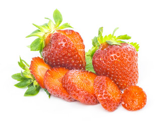 strawberry on white background