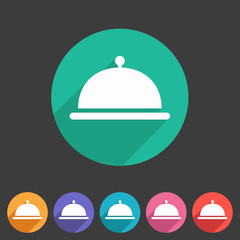 Food platter dish meal icon web sign symbol logo label