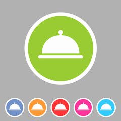 Food platter dish meal icon web sign symbol logo label