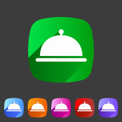 Food platter dish meal icon web sign symbol logo label