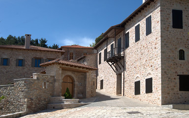 View of stone houses at Greek Village, Peloponesse