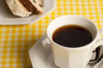 coffee mug with coffee cookies