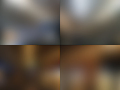 Set of abstract brown and grey backgrounds with blurred texture,