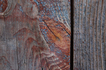Old paint on wooden background.
