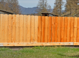 fence of the new boards