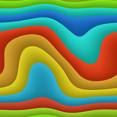 Background with Curved Coloured Stripes