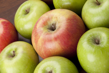 close up mixed apples