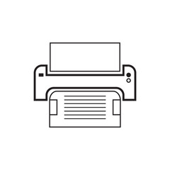 Printer icon flat - Vector