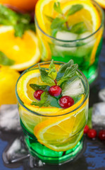Lemonade. A refreshing drink made of citrus and mint
