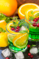 Lemonade. A refreshing drink made of citrus and mint

