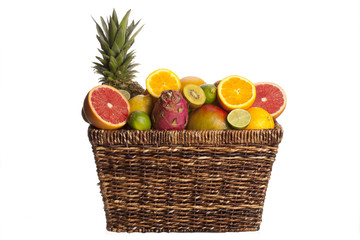 basket full of fruits.