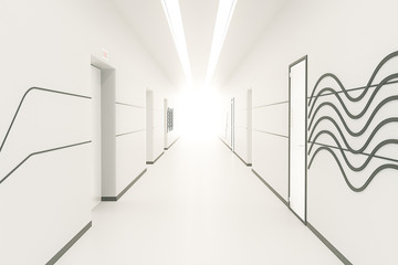 Corridor with pattern