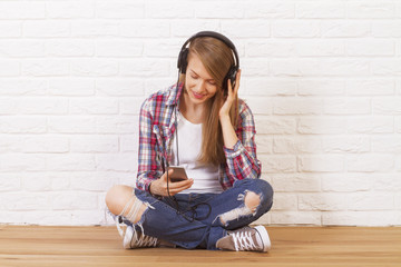 Female listening to music